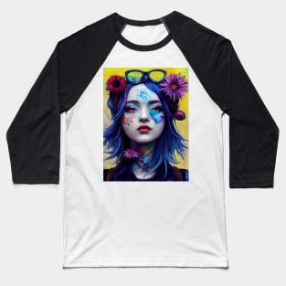 Modern Blue Hair Snow White Baseball T-Shirt